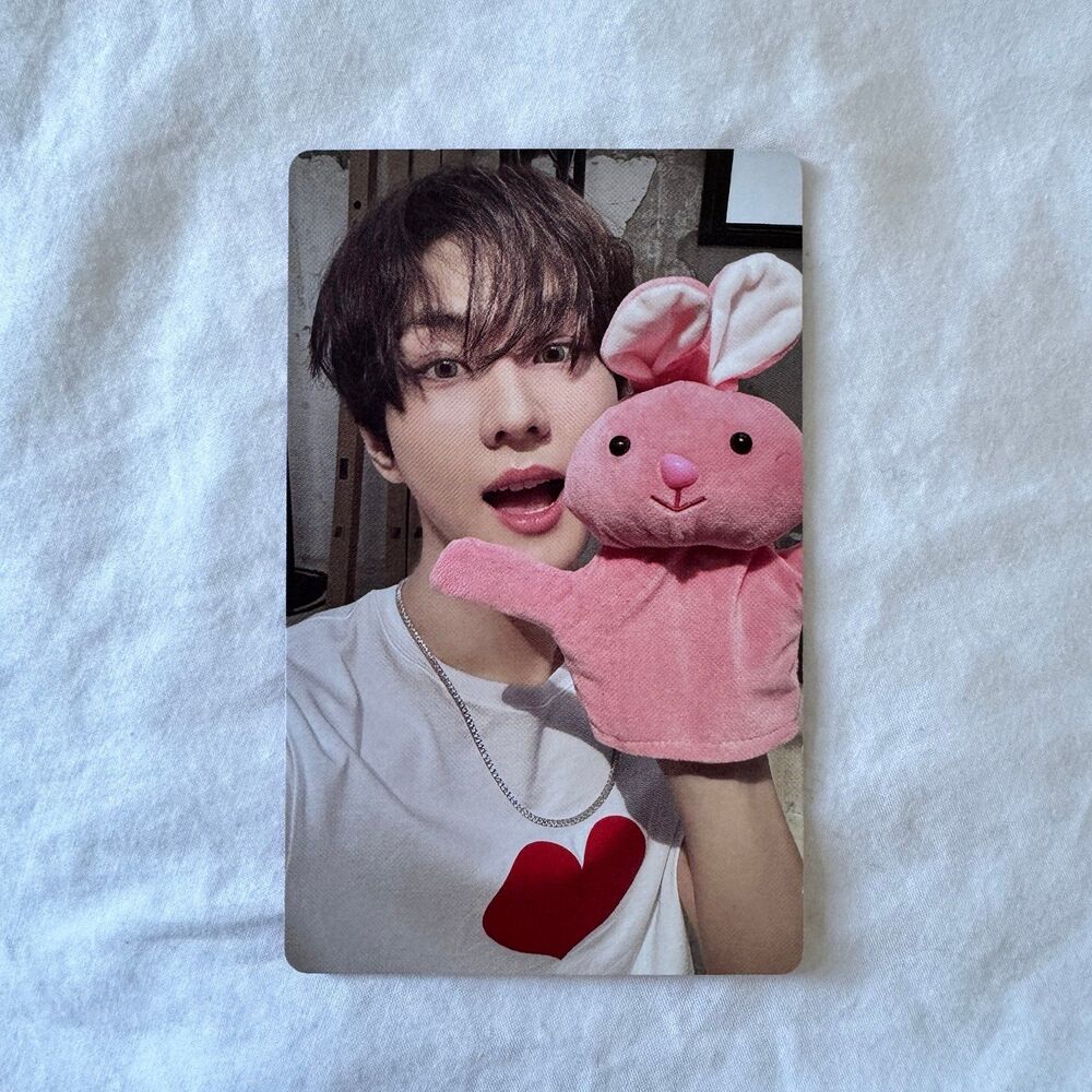 Enhypen Jungwon photocard Romance Untold pink bunny rabbit